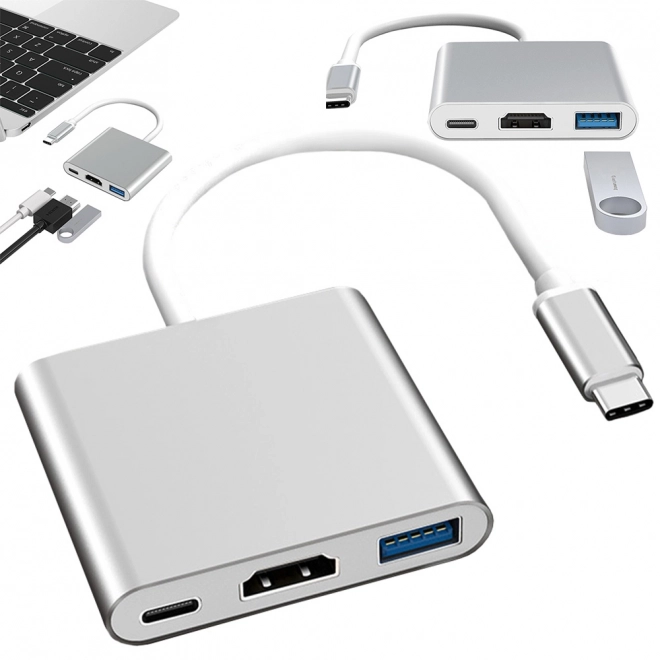 Adapter 3i1 USB-C HDMI 4K