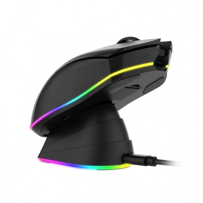 Trådløs gaming mus med RGB-belysning og opladningsstation Dareu EM901X