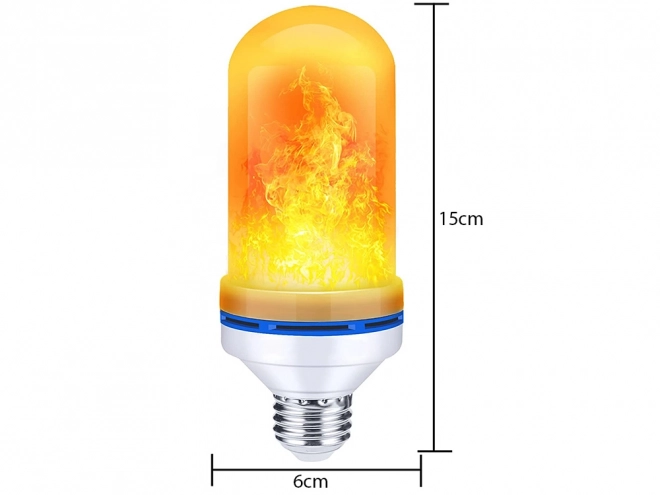 LED-pære med levende flammeeffekt e27 9w