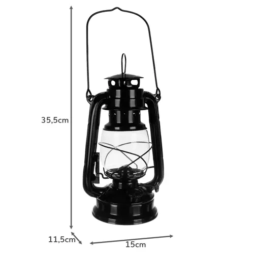 sort olie lampe 24cm