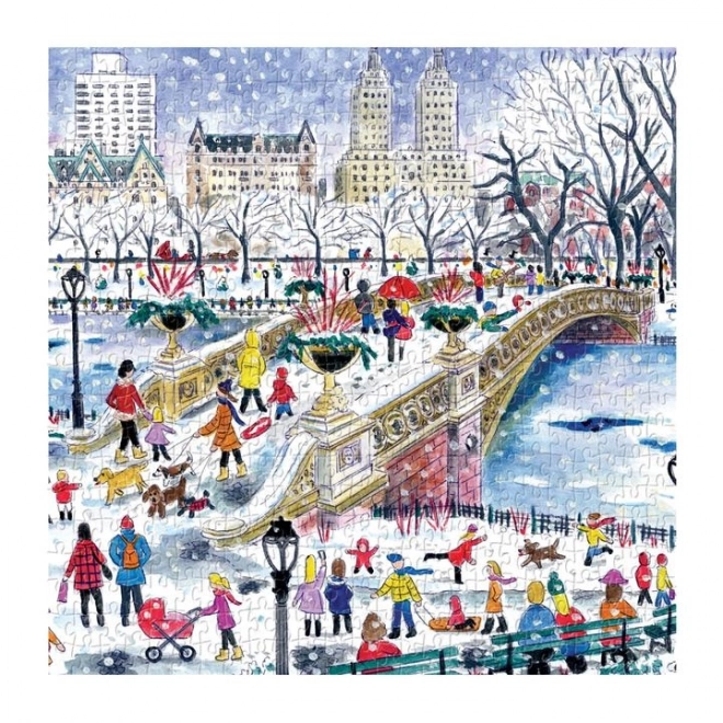Firkantet puslespil Bow Bridge i Central Park 500 brikker