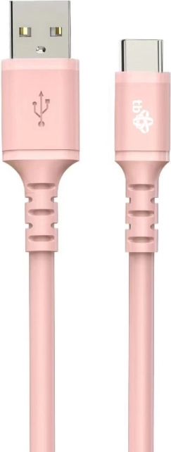 Silikone USB-USB C kabel 1 m pink