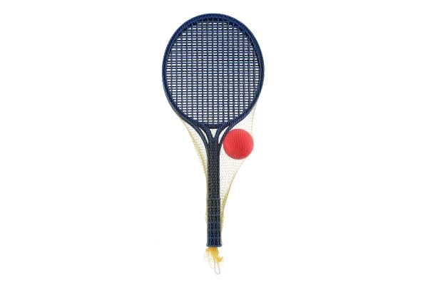 Blød tennis plast farverig+bold 53cm i net