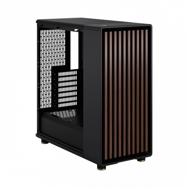 Fractal Design kabinet North sort med træelementer