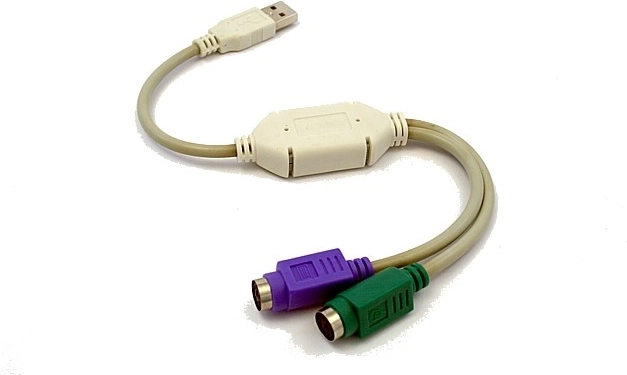 USB-adapter til 2x PS/2 (tastatur og mus)