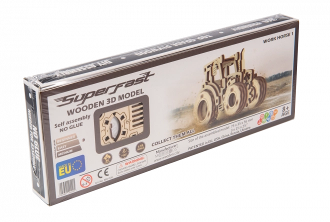 Wooden City 3D puslespil Superhurtig Traktor
