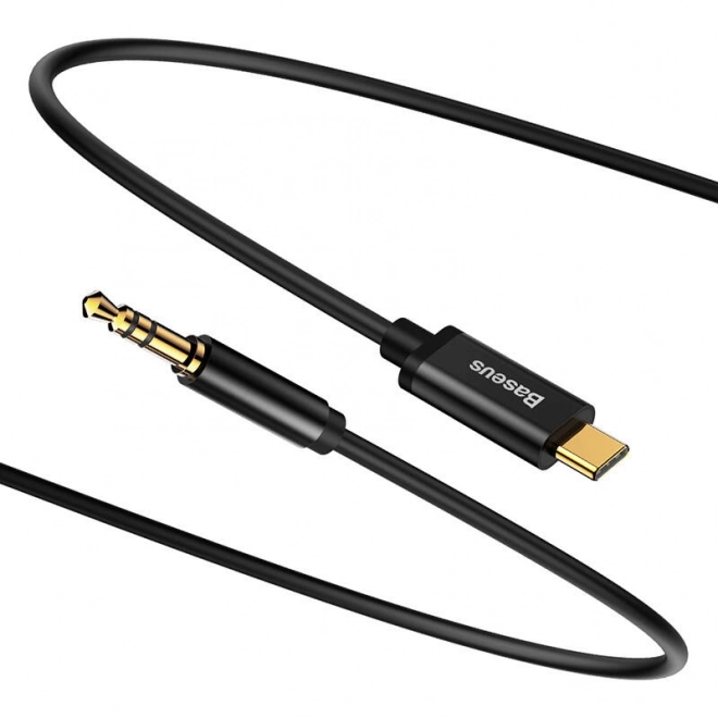 Baseus Yiven Lydkabel USB-C til mini jack 3,5 mm, 1,2 m - sort