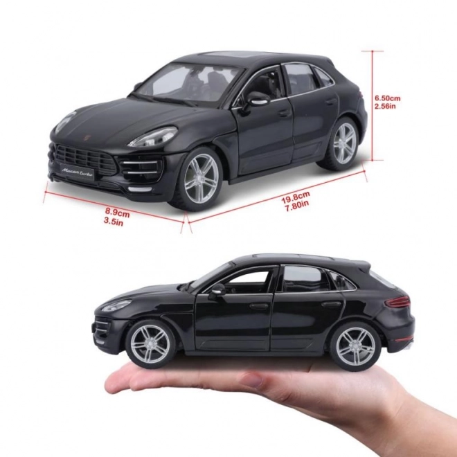 Bburago 1:24 Porsche Macan sort 18-21077