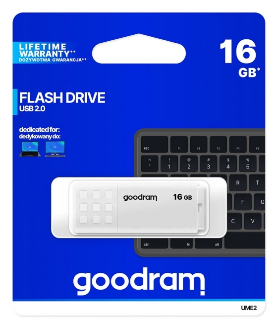 USB flashdisk Goodram 16GB UME2 hvid