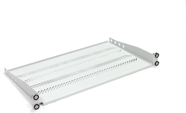 Stationær hylde 1U til 19" rack, grå