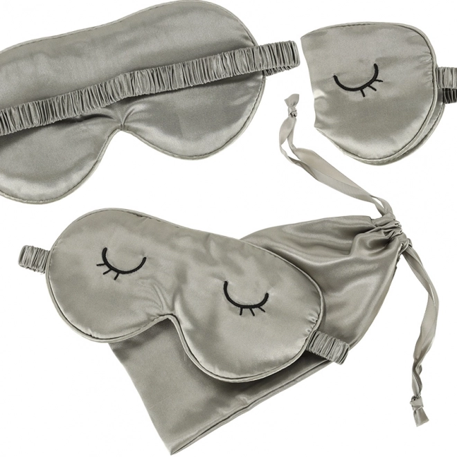 Sovemaske med gråt etui