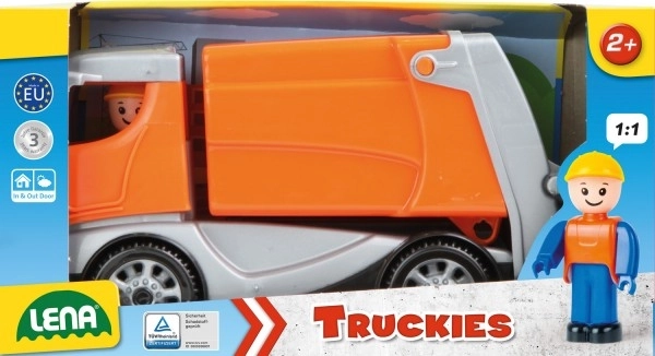 Auto Truckies skraldemand plast 25cm med figur i kasse 24m+