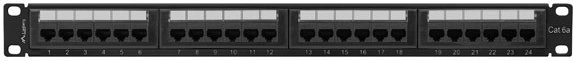 Patchpanel 24 porte Cat 6a sort