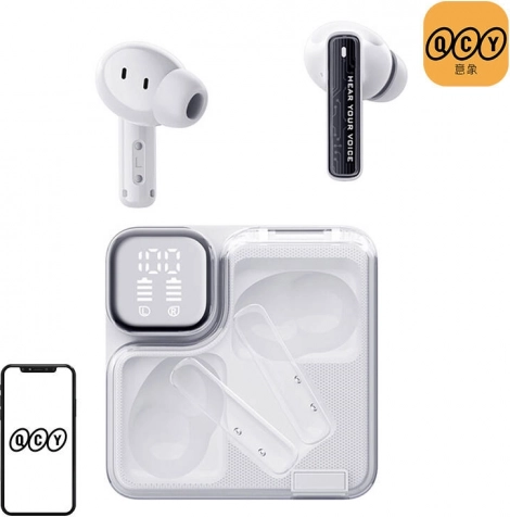 Trådløse høretelefoner TWS QCY MeloBuds Neo T31 hvid