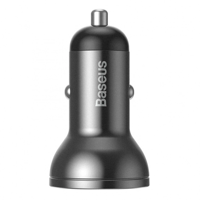 Baseus biloplader med skærm 2x USB