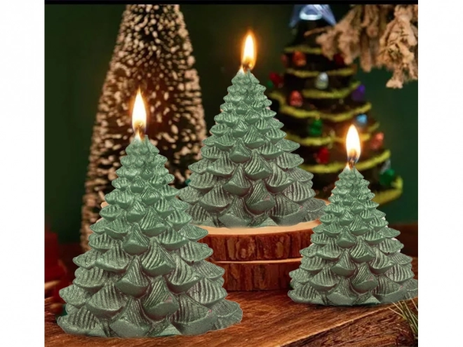 Julelys formet som et træ