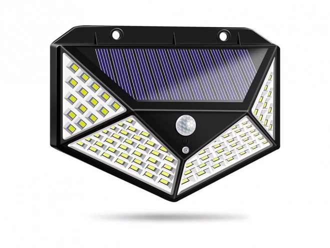 Solcellelampe med bevægelsessensor og 100 LED