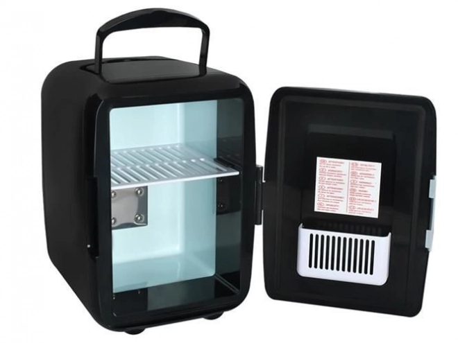 Ruhhy Bærbar sort mini-køleskab 4L 12V/220V