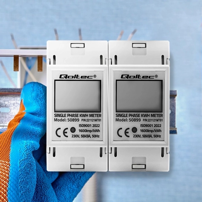Enfase Elektronisk Elektricitetsmåler | DIN-skinne | 230V | LCD | 2P