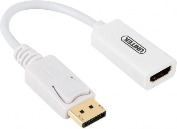 UNITEK adapter DisplayPort til HDMI 4K, hvid