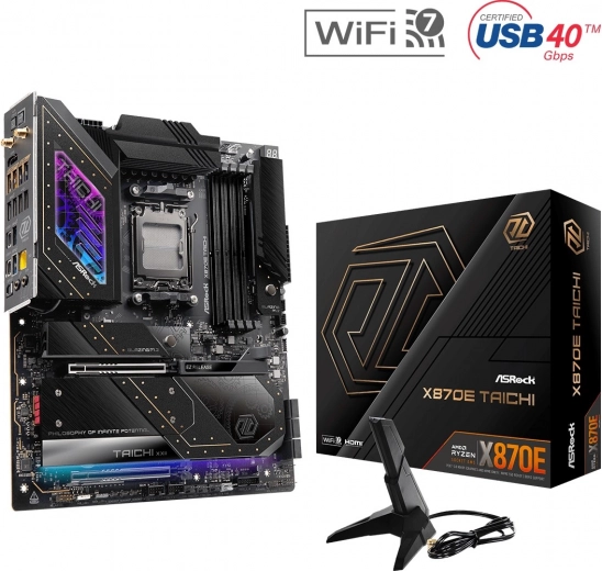 Bundkort ASRock Taichi X870E (AM5, DDR5, M.2, E-ATX)