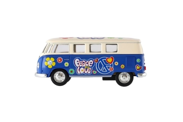 Autobus Kinsmart VW Klassisk metal/plast 13cm med tilbagespoling