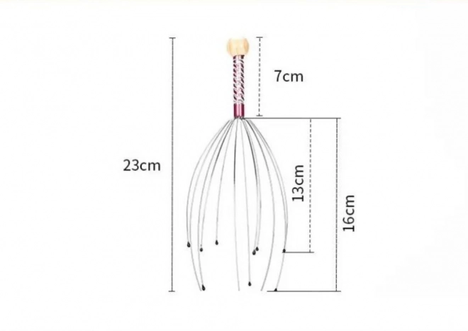 Ayurvedisk massager til hovedbund for afslapning