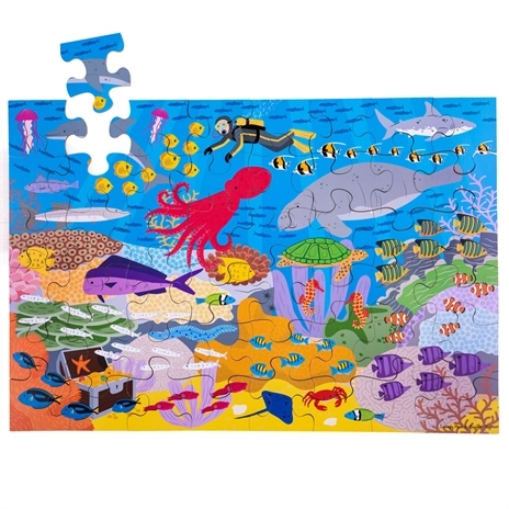 Bigjigs Toys Gulvpuslespil Undervandsverden 48 brikker