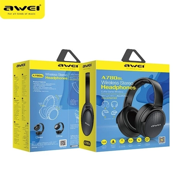Trådløse Bluetooth-hovedtelefoner Sort