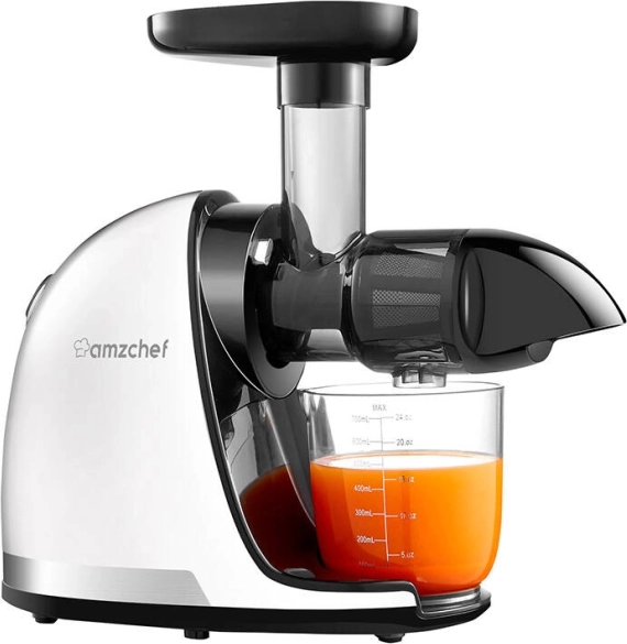 AMZCHEF saftpresser hvid