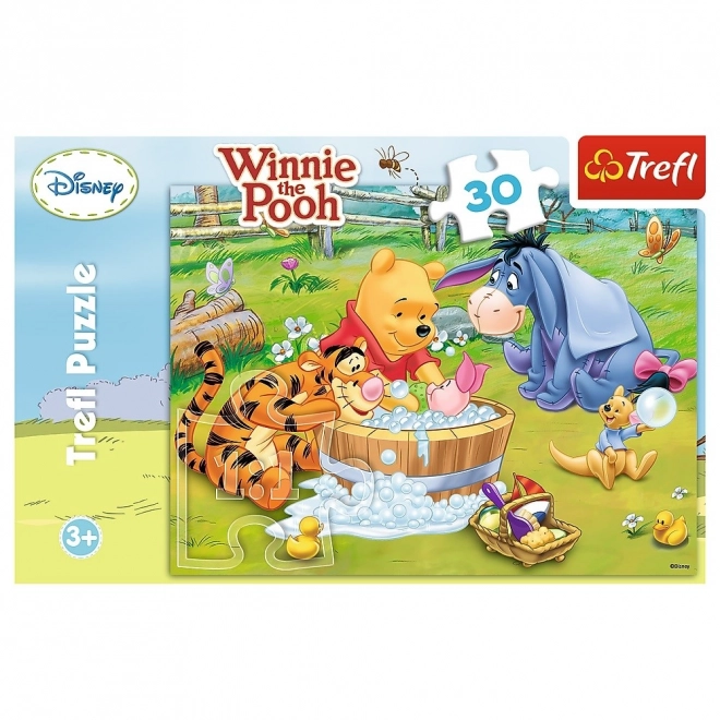 Puzzle Sødgrisens Badekar - Peter Plys