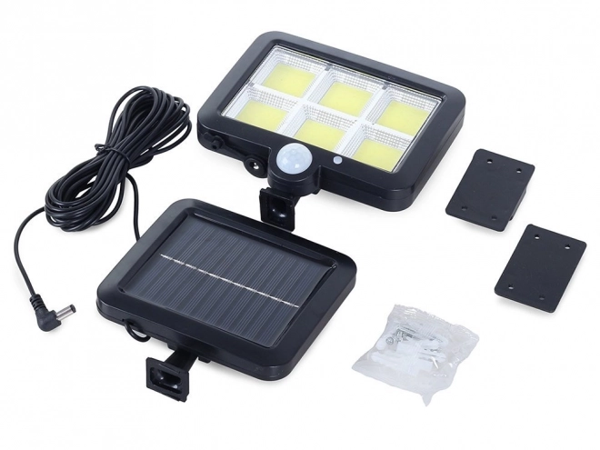 Solcellelampe med bevægelses- og skumringssensor 120 LED