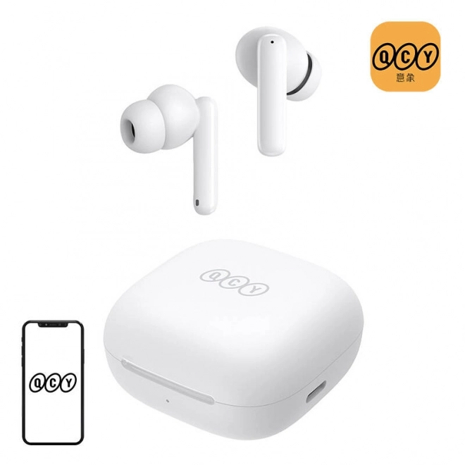 Trådløse hovedtelefoner TWS QCY T13 ANC (hvid)