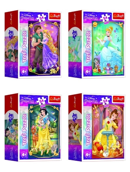 Mini puslespil Smukke prinsesser/Disney prinsesse 54 brikker