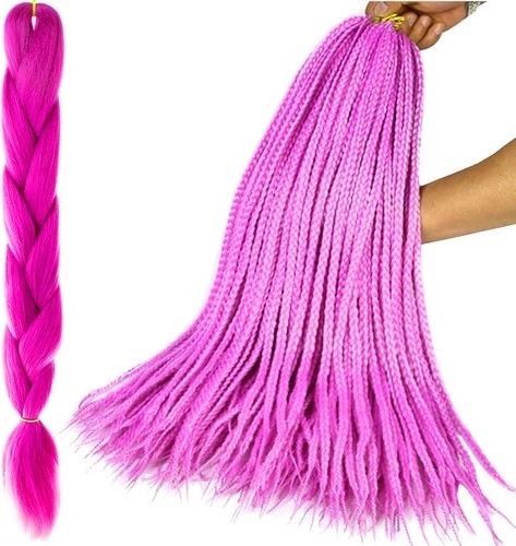 Syntetiske fletninger – hårextensions – Lilla