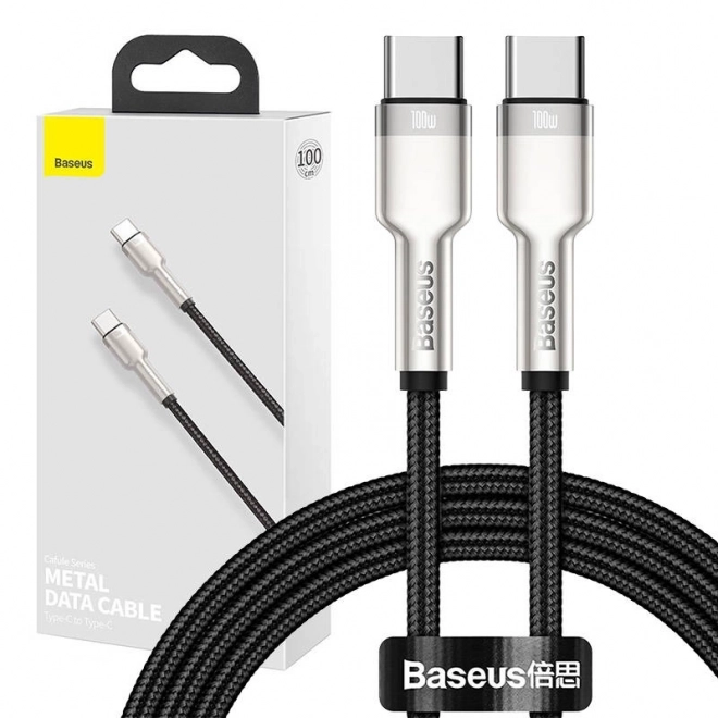 USB-C kabel Baseus 100W, 1m, sort