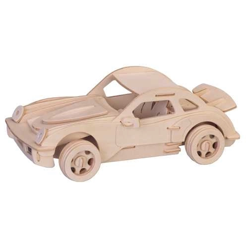 Woodcraft Træ 3D puslespil stor Porsche