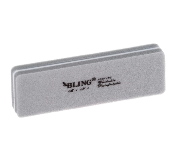 Mini poleringsfil til negle 100/180 BLING - flad bred