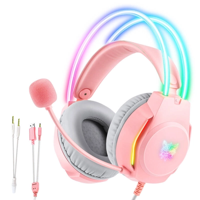 Spilhovedtelefoner ONIKUMA X26 Pink