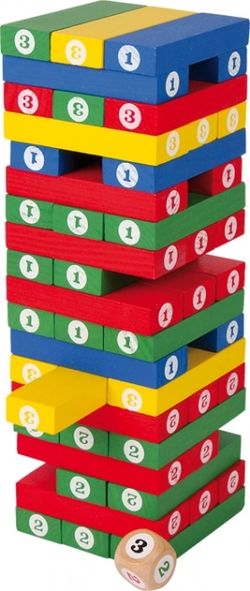 Lille Fod Træfarvet spil Jenga