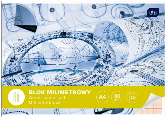 Millimeterblok A4 - 20 ark