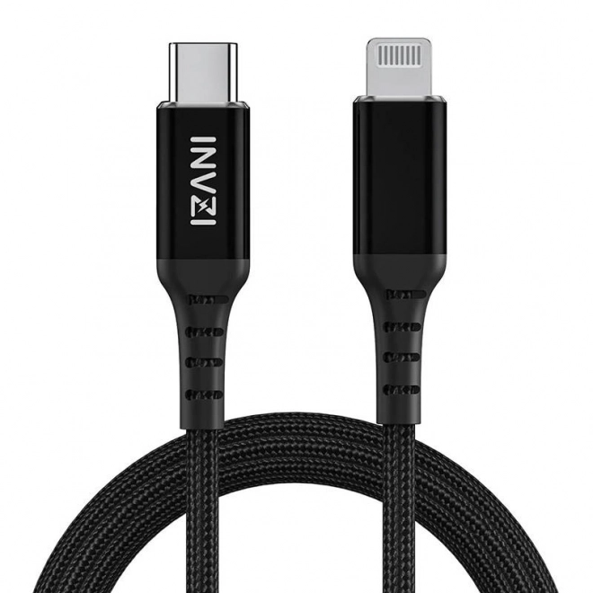 Kabel INVZI USB-C til Lightning 2m sort