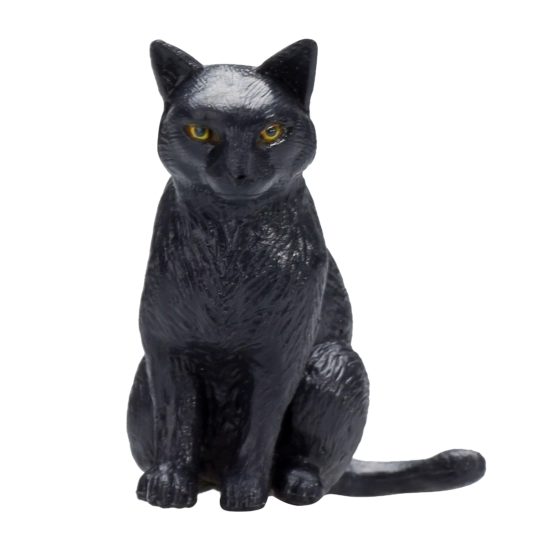 Mojo kat sort siddende – figur