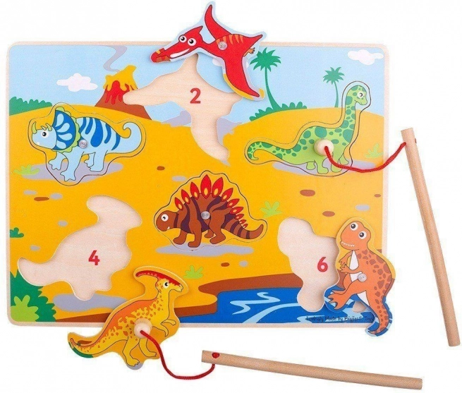 Bigjigs Toys Træspil fang dinosaurer