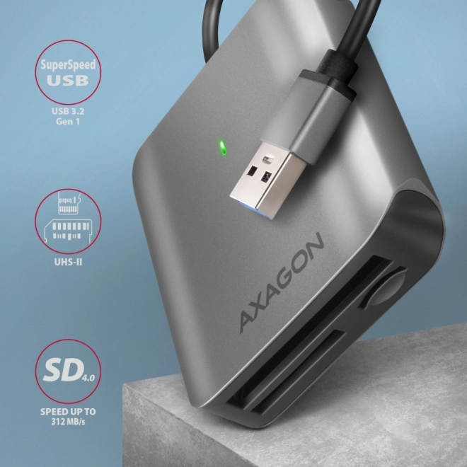 Axagon CRE-S3 USB 3.2 Gen 1 kortlæser