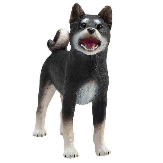 Mojo hund Shiba-Inu sort – realistisk figur