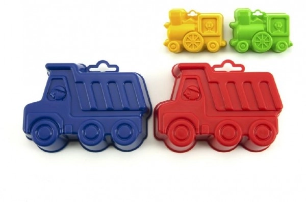 Plastform til sand i form af transportmidler