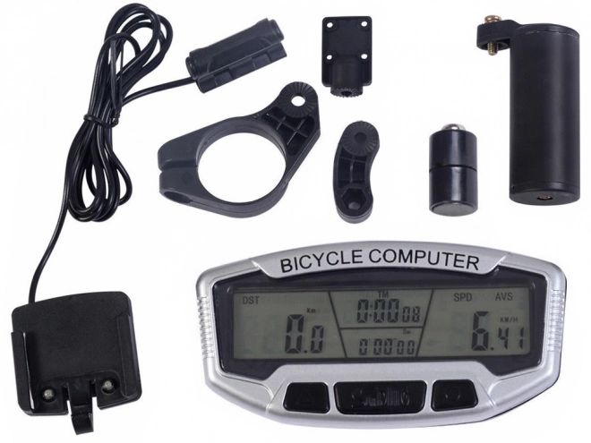 Vandtæt cykelcomputer med LCD-skærm og 28 funktioner