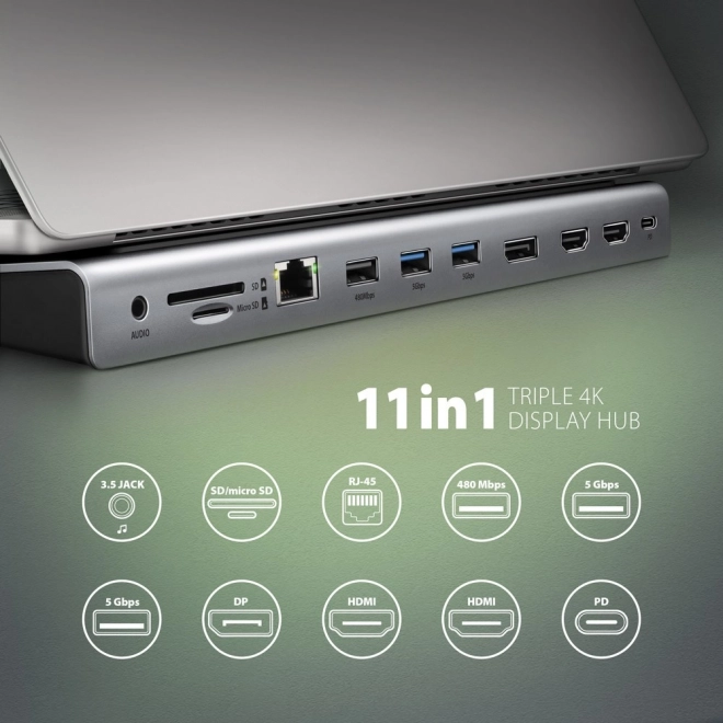 Flereport USB-C hub 11v1 5Gbps