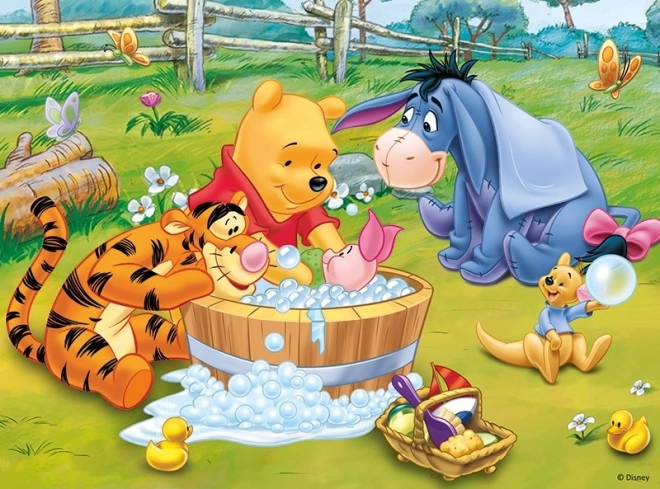 Puzzle Sødgrisens Badekar - Peter Plys